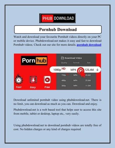 pornhub downloas|PornHub Downloader: Free Download Pornhub Videos Online